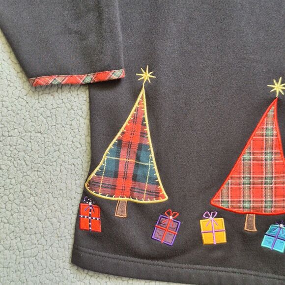 C.S.T. Sport Holiday Christmas Jacket Button Up Women's Size 2X Embroidered - Picture 3 of 11